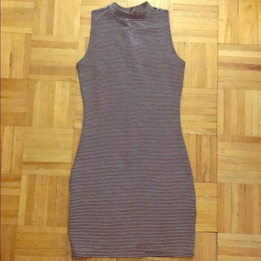 LIKE NEW H&M Black and White Striped Dress Size XS